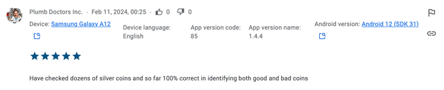 Google Play Store Review 1